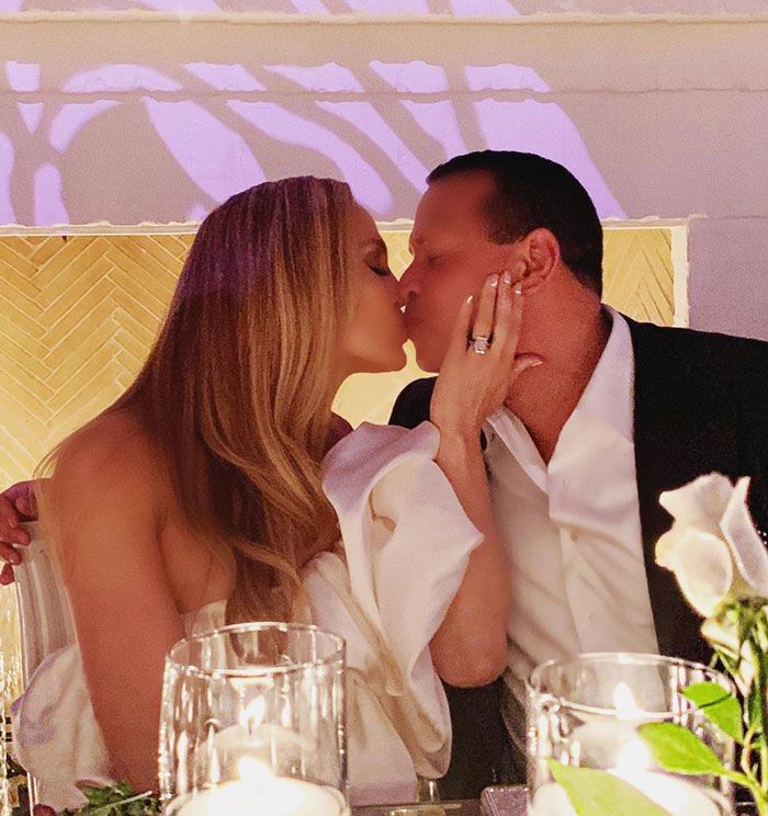 Jennifer Lopez y Alex Rodriguez en su fiesta de compromiso 