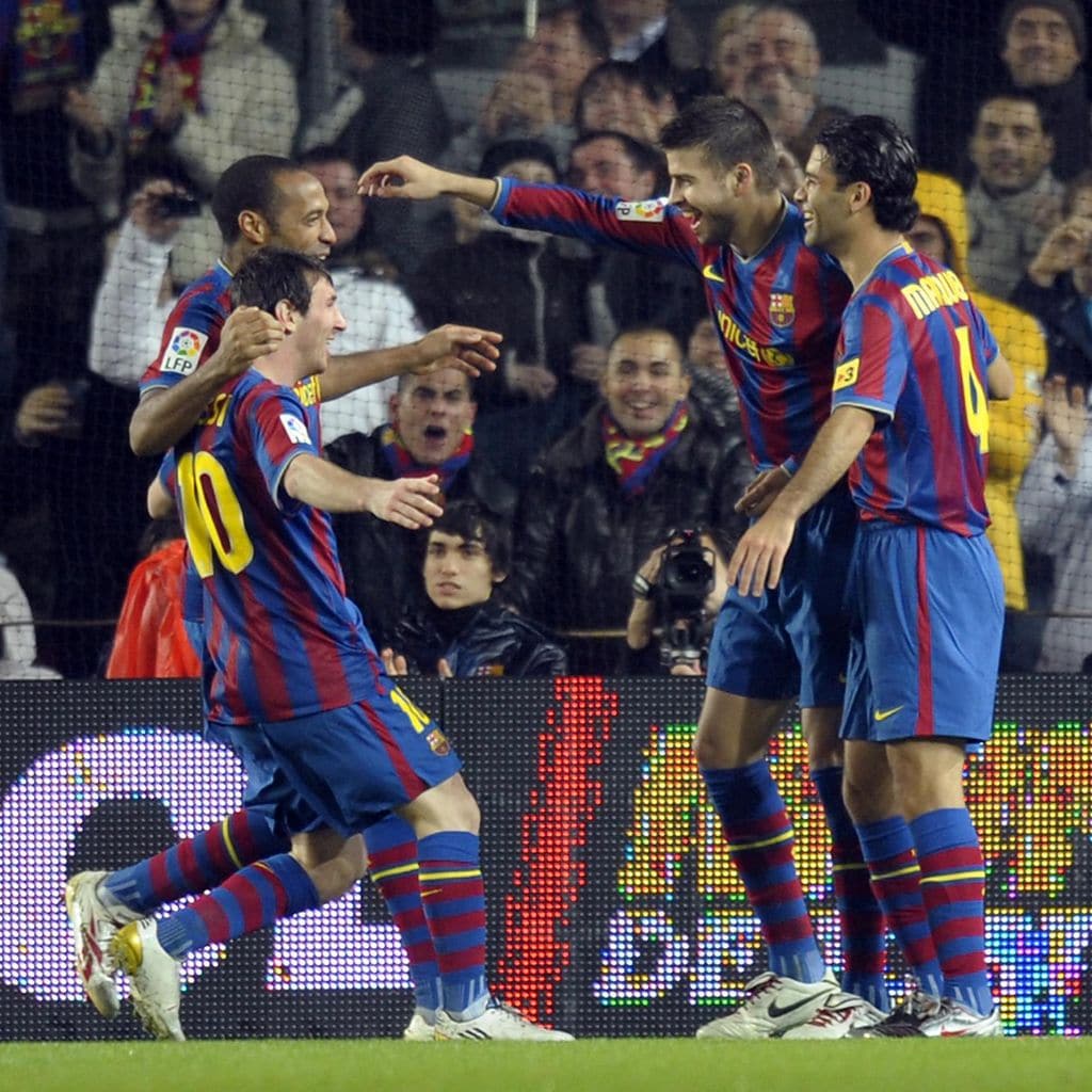 Rafa Márquez con Piqué y Messi en el Barcelona
