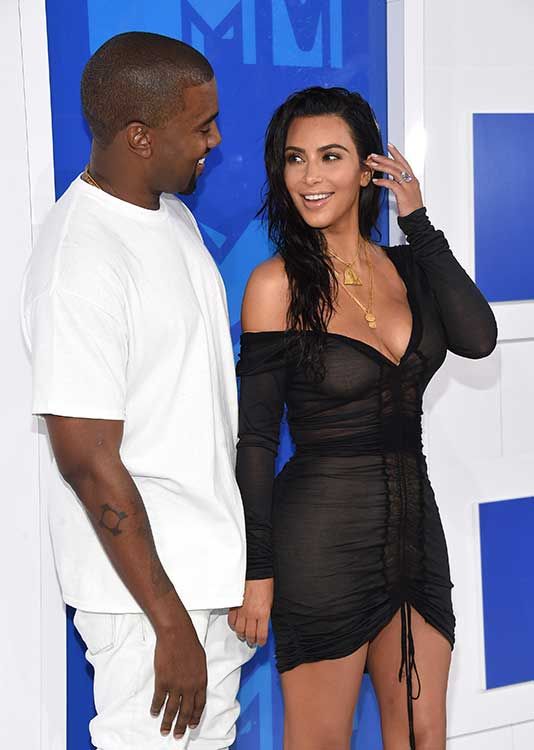 Kanye West y Kim Kardashian