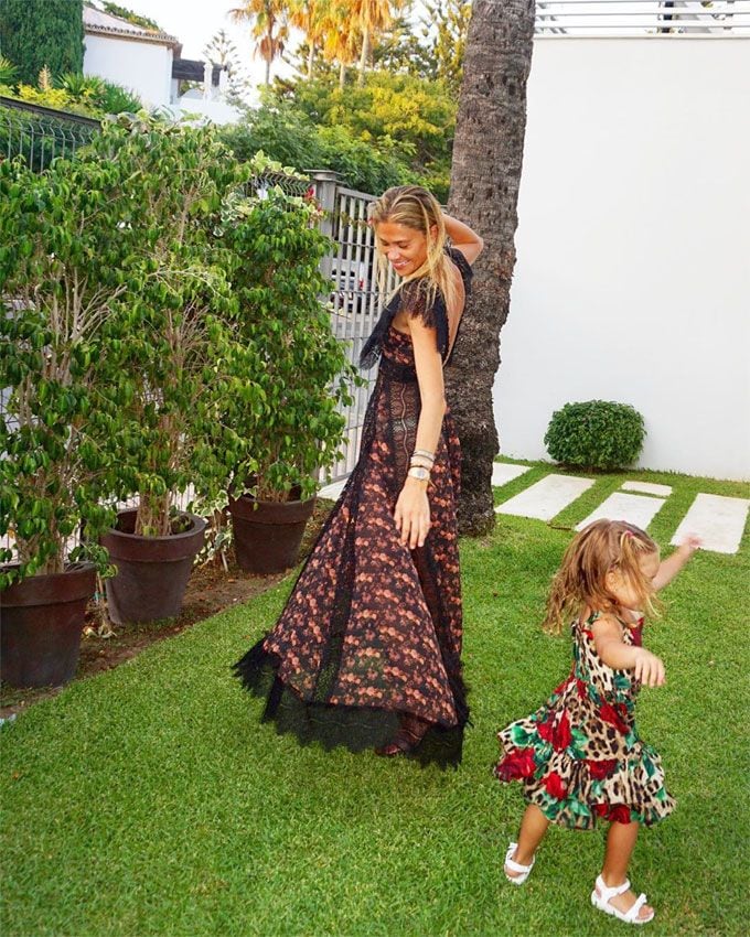 Carla Pereyra con su hija Francesca