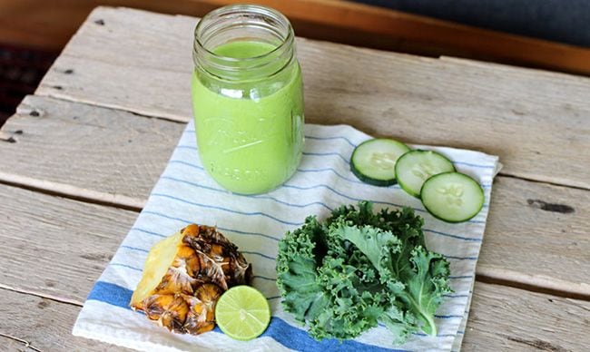 receta-smoothie-batido-kale-piña-pepino