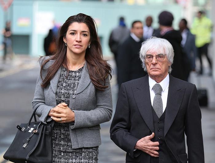 Bernie Ecclestone y su mujer Fabiana Flosi