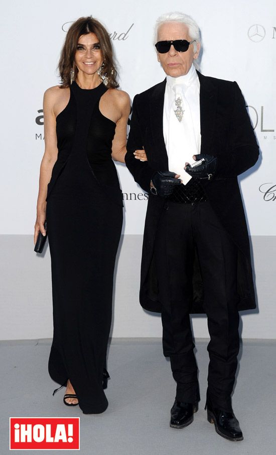 Carine Roitfeld y Karl Lagerfeld