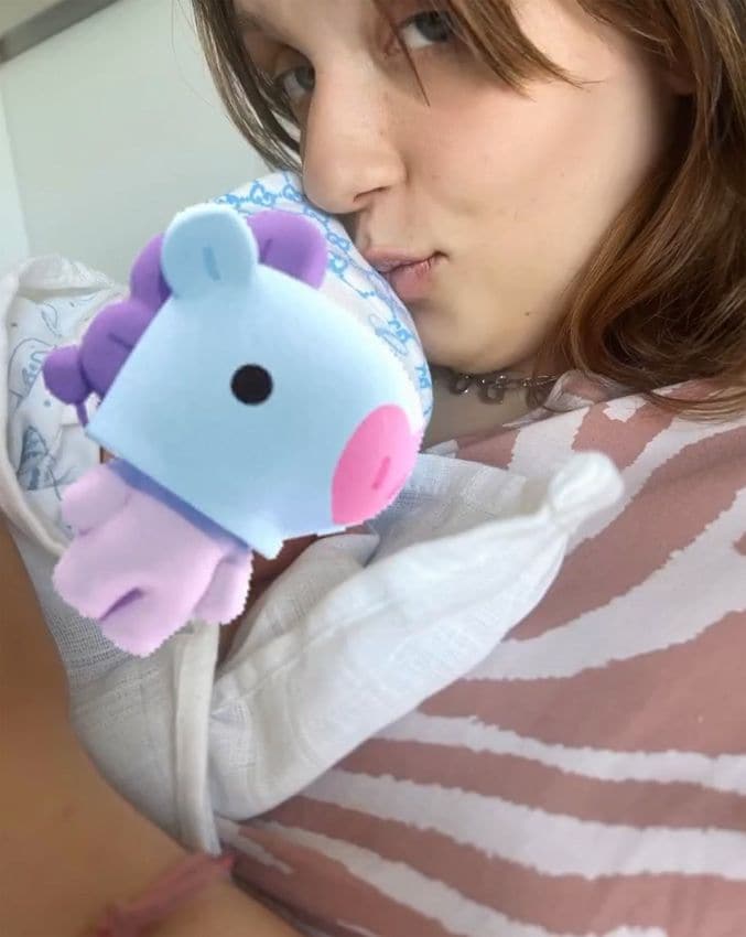 Zayra Gutiérrez con su hijo Hugo