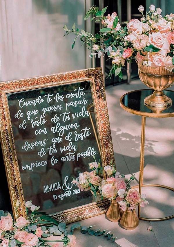 cartel romantico boda