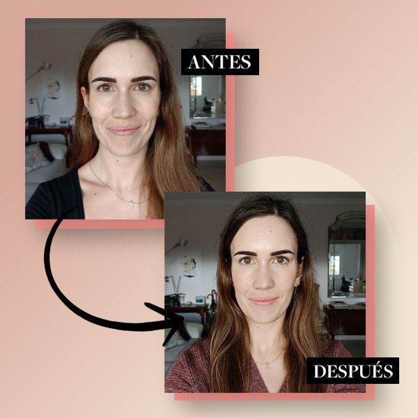 Antes y después de usar la crema hidratante de Ulé Beauty