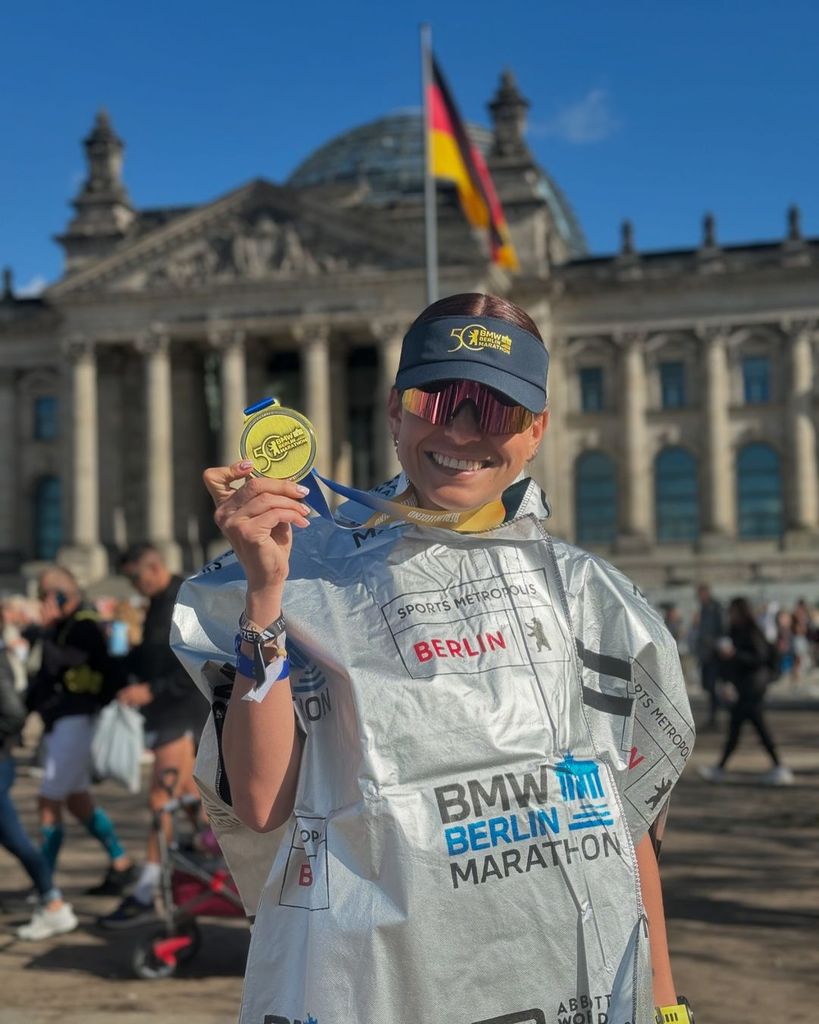 Tania Rincón dedicó este logro a sus dos hijos, Patricio y Amelia, por quienes corrió este maratón.