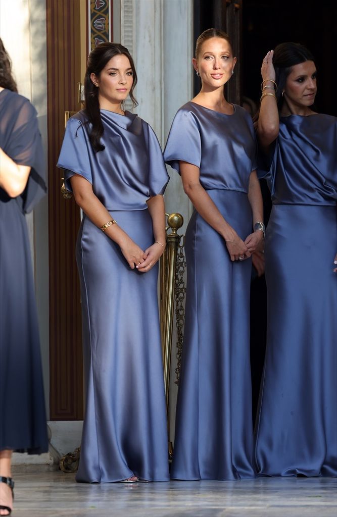 Olympia from Greece and the Spanish Arrietta Morales dazzle as bridesmaids at Princess Teodora’s wedding