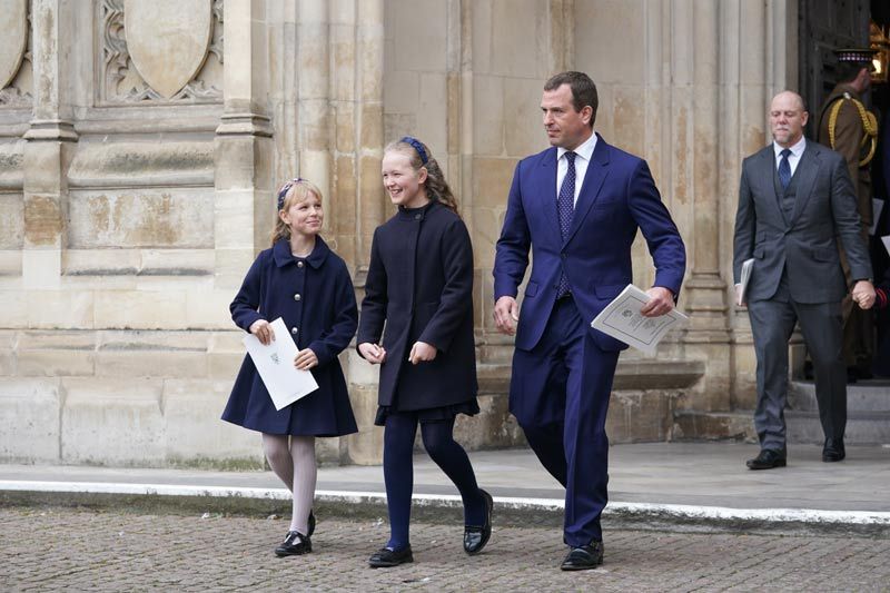 Peter Phillips, con sus hijas Savannah e Isla