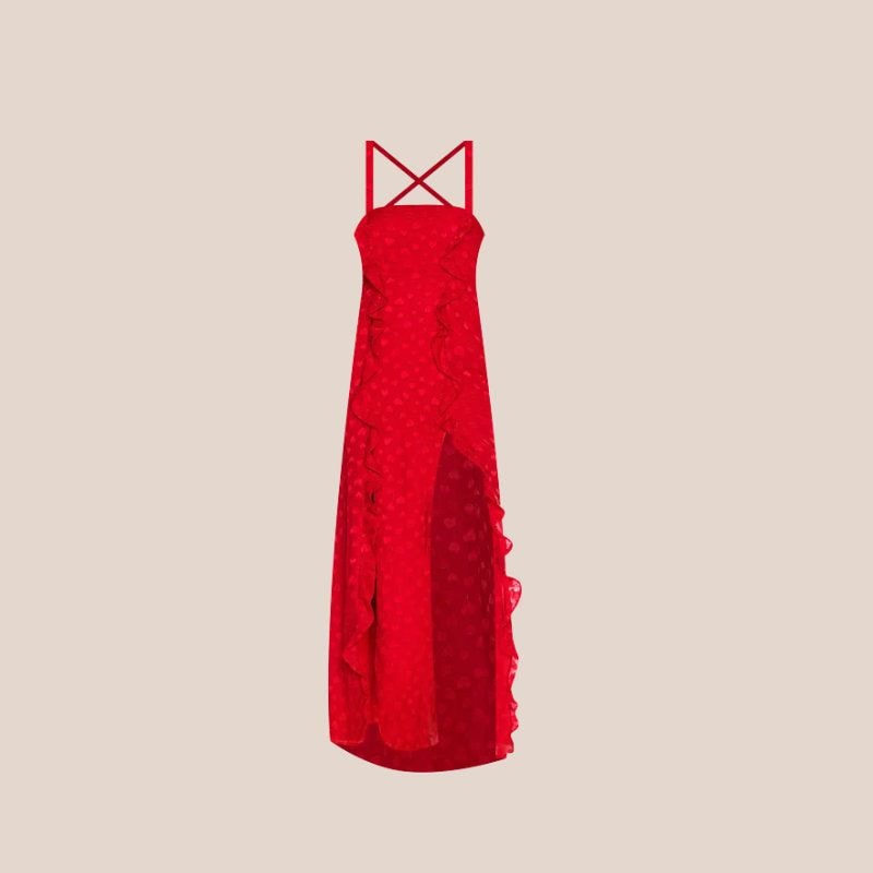 vestido rojo revolve