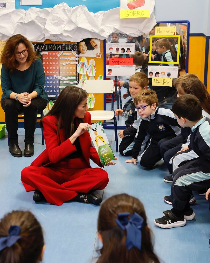 Reina Letizia en el colegio madrileño Cortes de Cádiz