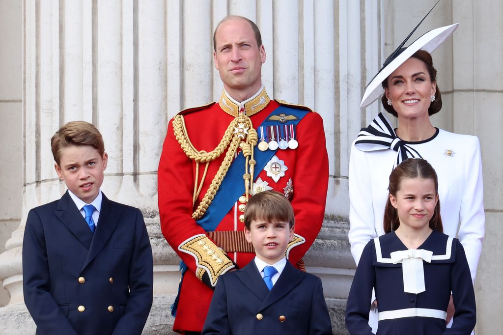 Príncipes de Gales. Trooping The Colour 2024