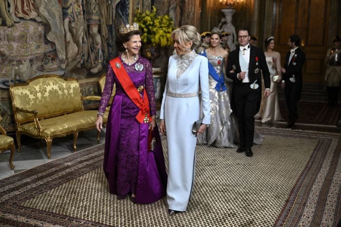 Cena de gala de los reyes de Suecia al matrimonio Macron