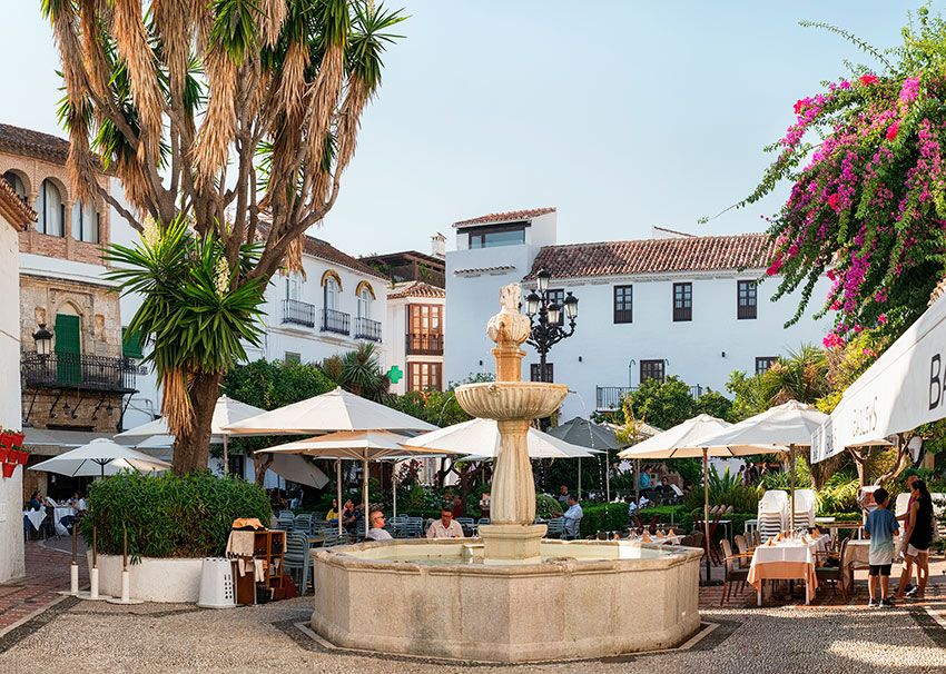 Plaza del casco antiguo de Marbella, Málaga