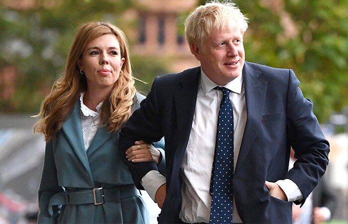 Boris Johnson y Carrie Symonds