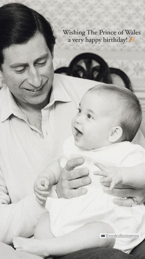 El rey Carlos III felicitó a su hijo el príncipe William por sus 42 años con esta tierna foto.
