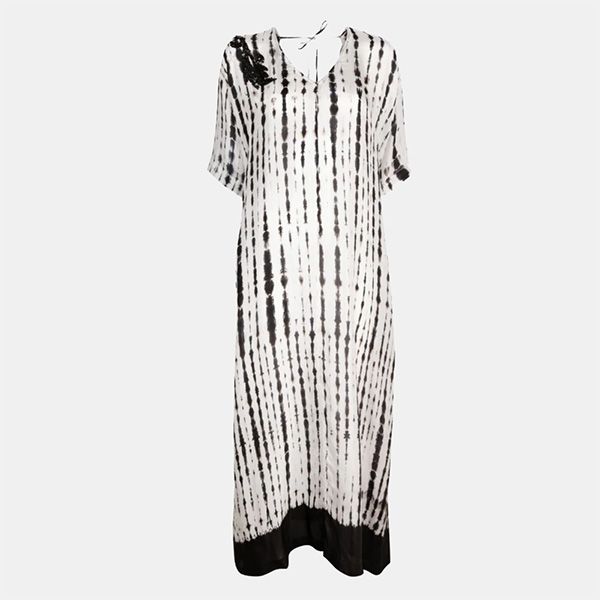 vestido tie dye negro y blanco farfetch a