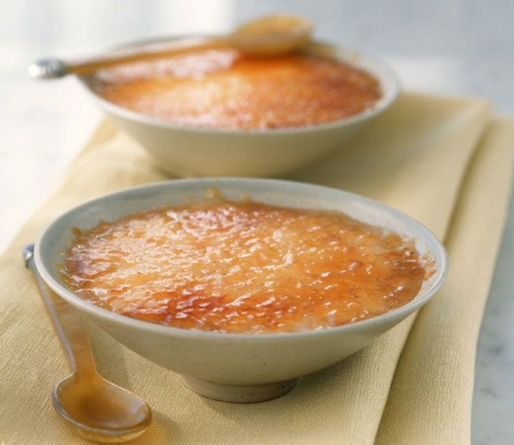 Arroz con leche de coco caramelizado