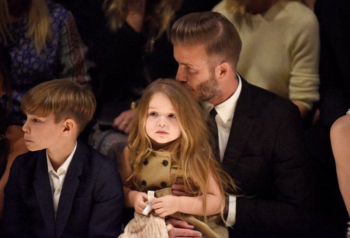 David Beckham junto a Harper