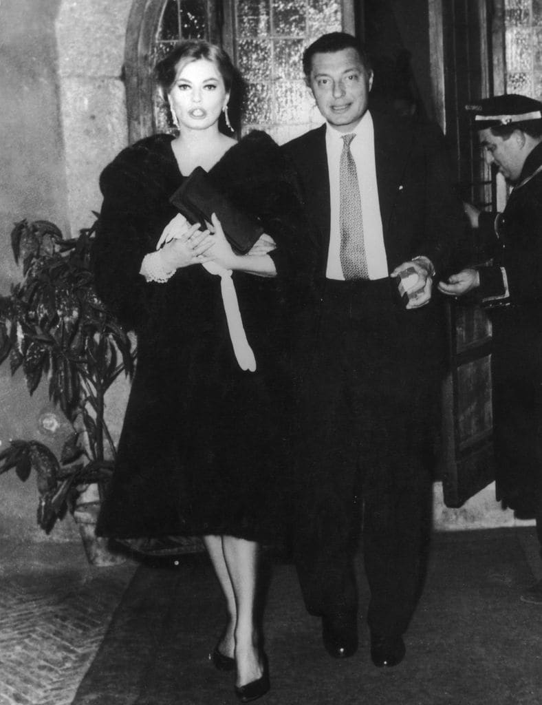 Gianni Agnelli with Swedish film star Anita Ekberg