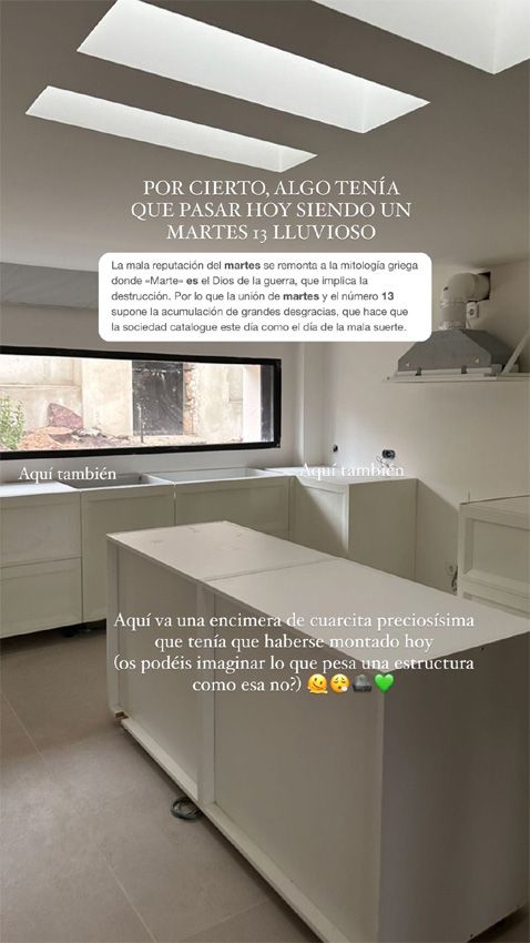 La cocina de la nueva casa de María Pombo y Pablo Castellano