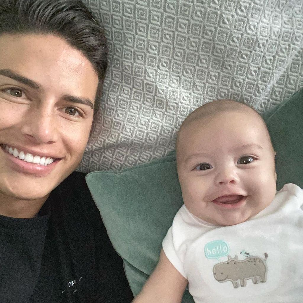 james rodr guez y sus hijos salom y samuel