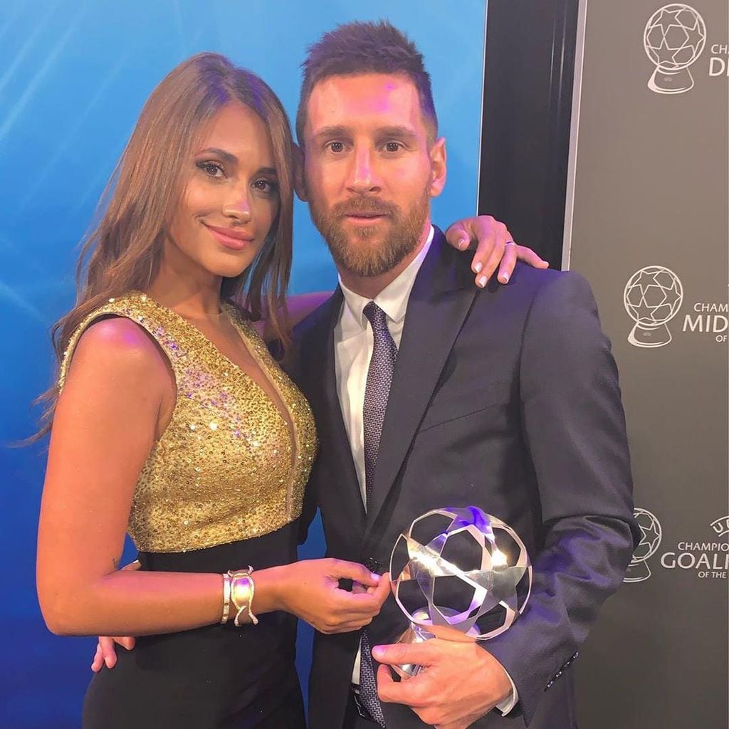 Antonela Rocuzzo y Lionel Messi