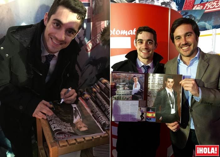 Javier Fernández estuvo firmando ejemplares de la revista ¡HOLA! de esta semana, en donde se puede leer una entrevista suya
