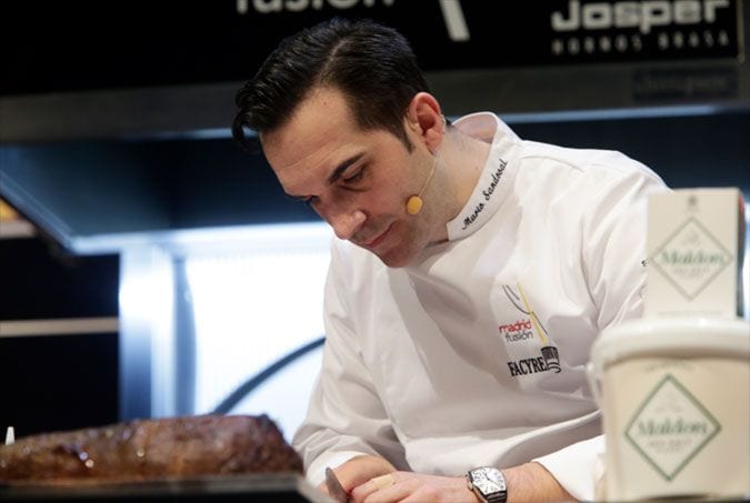 Mario Sandoval, chef del restaurante madrileño 'Coque' (una estrella Michelin') será uno de los muchos cocineros de renombre que pasarán estos días por 'Madrid Fusión'. 