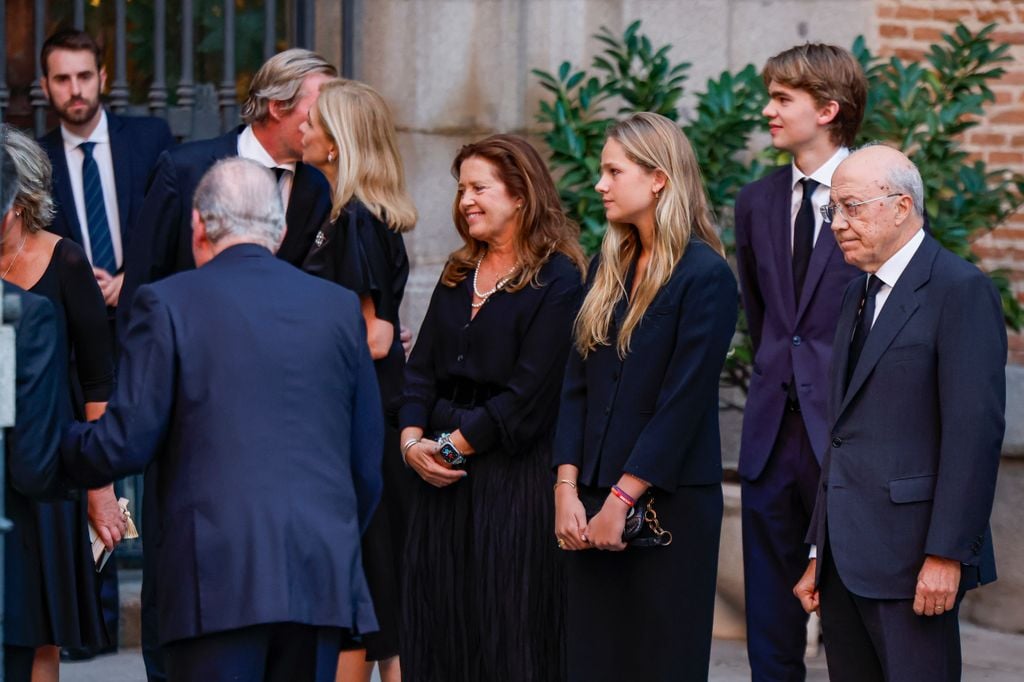 Miembros de la familia Borbón, en el funeral