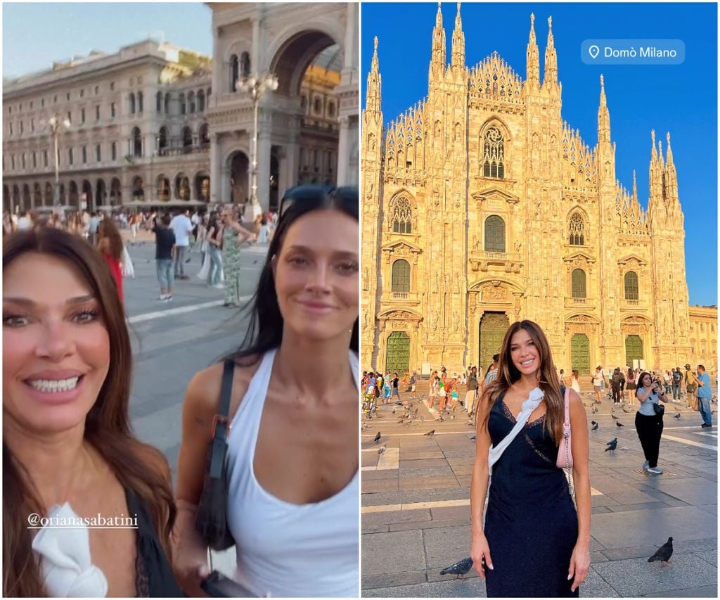 Oriana y su madre aprovecharon para pasear por el centro de Milán.