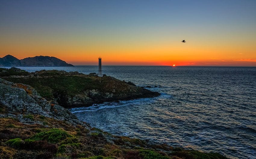 atardecer en cabo home pontevedra