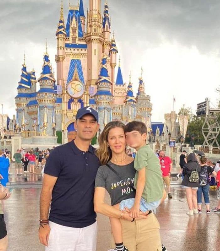 Jaydy Michel y Rafa Márquez con su hijo Leonardo 