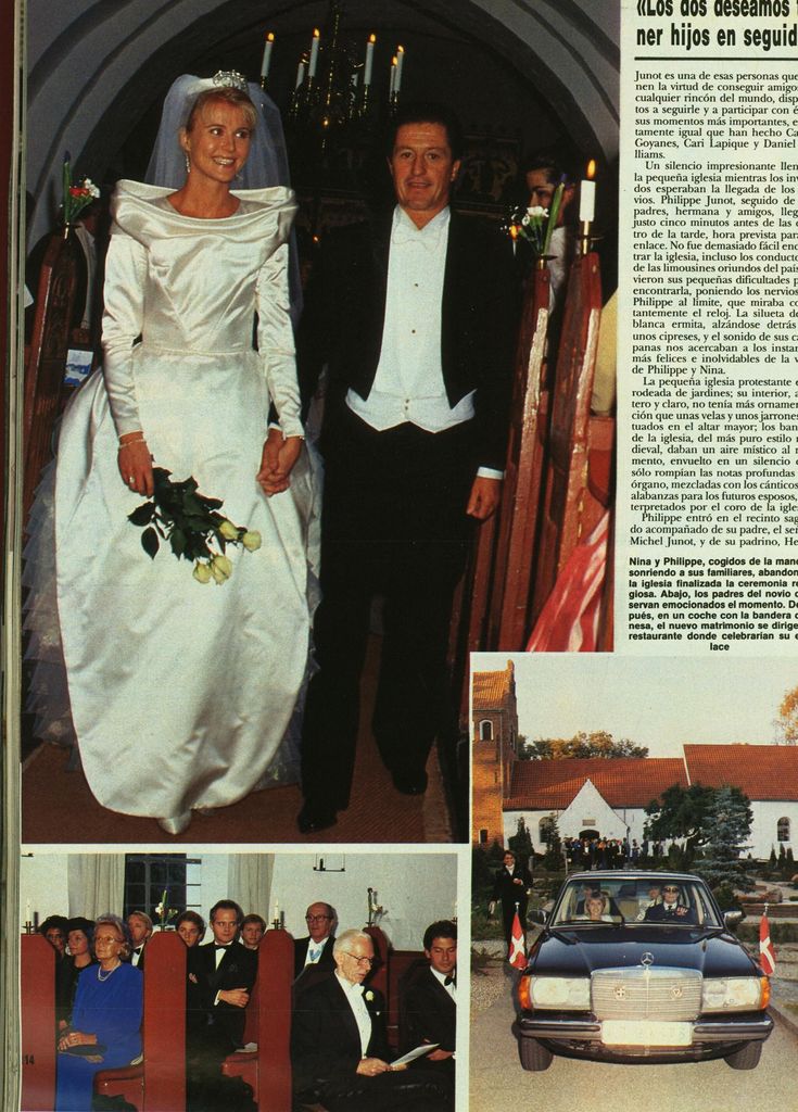 Boda de Philippe Junot con Nina Wendelboe-Larsen en ¡HOLA! 1987