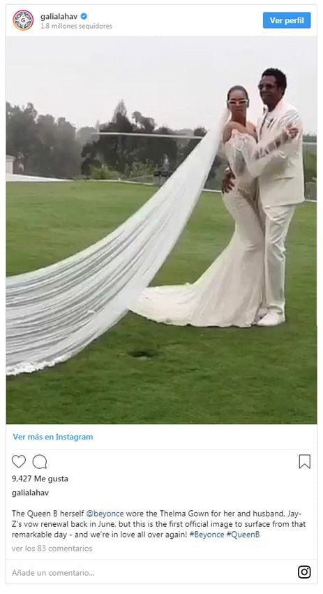 Vestido de novia de Beyoncé