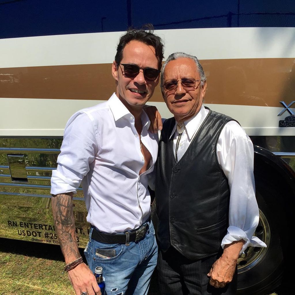 Marc Anthony con su papá