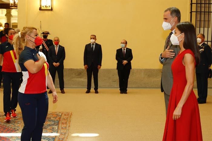 Lydia Valentín en su audiencia con los reyes antes de viajar a Tokio