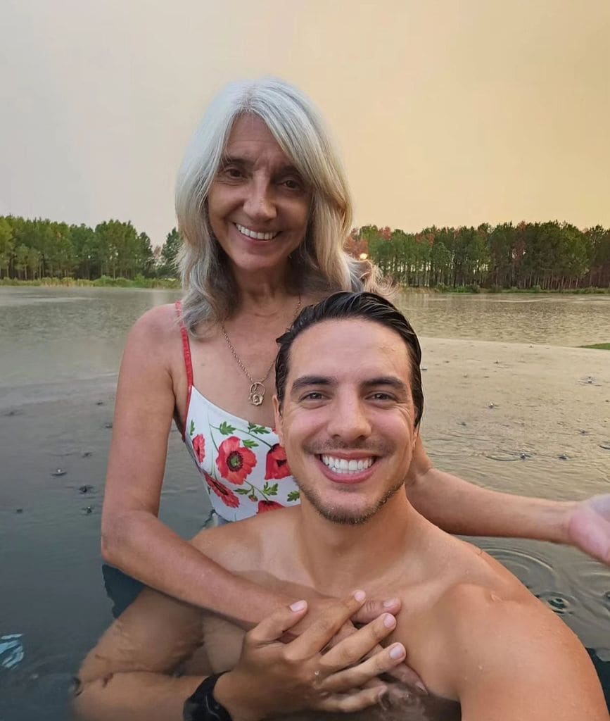 Vadhir Derbez and his mother, Silvana Prince.