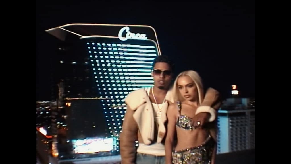 Myke Towers y Bad Gyal grabando el videoclip de 'Mi lova' en Las Vegas