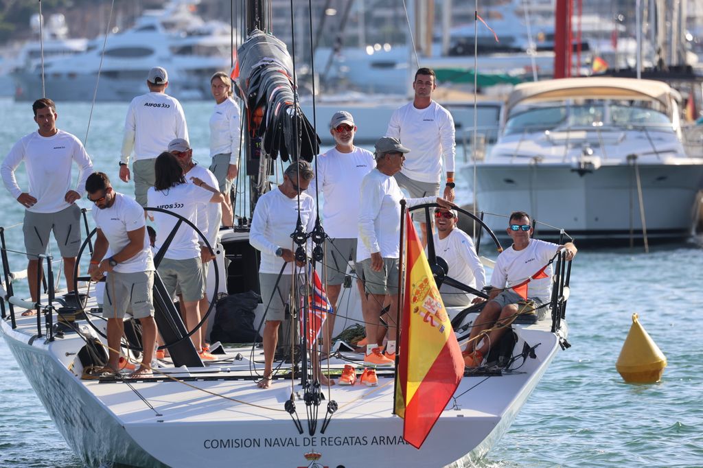 El rey Felipe VI en la regatas de Palma de Mallorca el 31 de julio de 2024