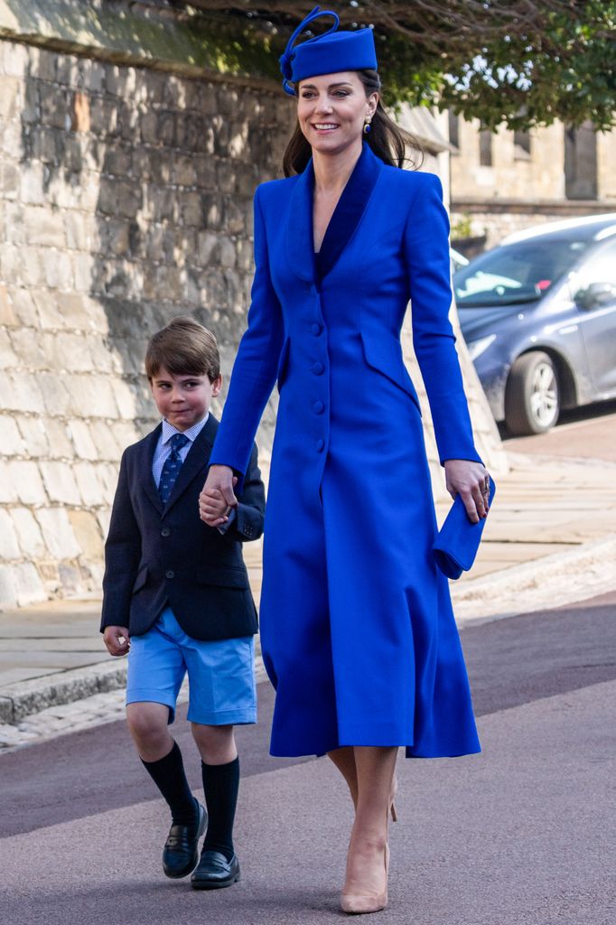 La princesa de Gales, Kate Middleton y su hijo pequeño, Louis.