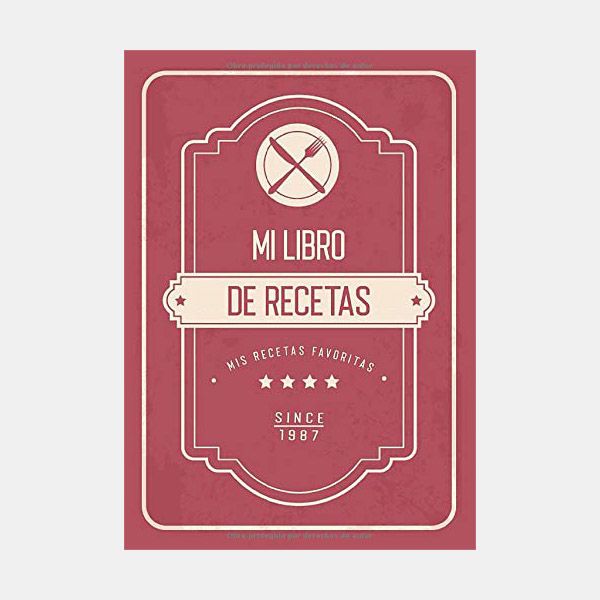 cuaderno libro recetas