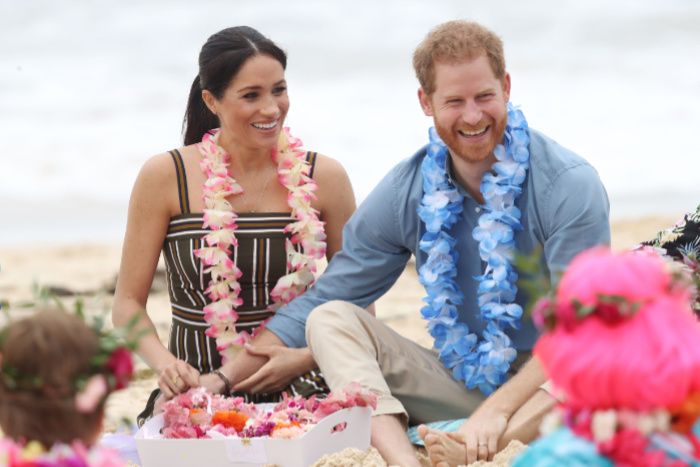 Los duques de Sussex en la playa