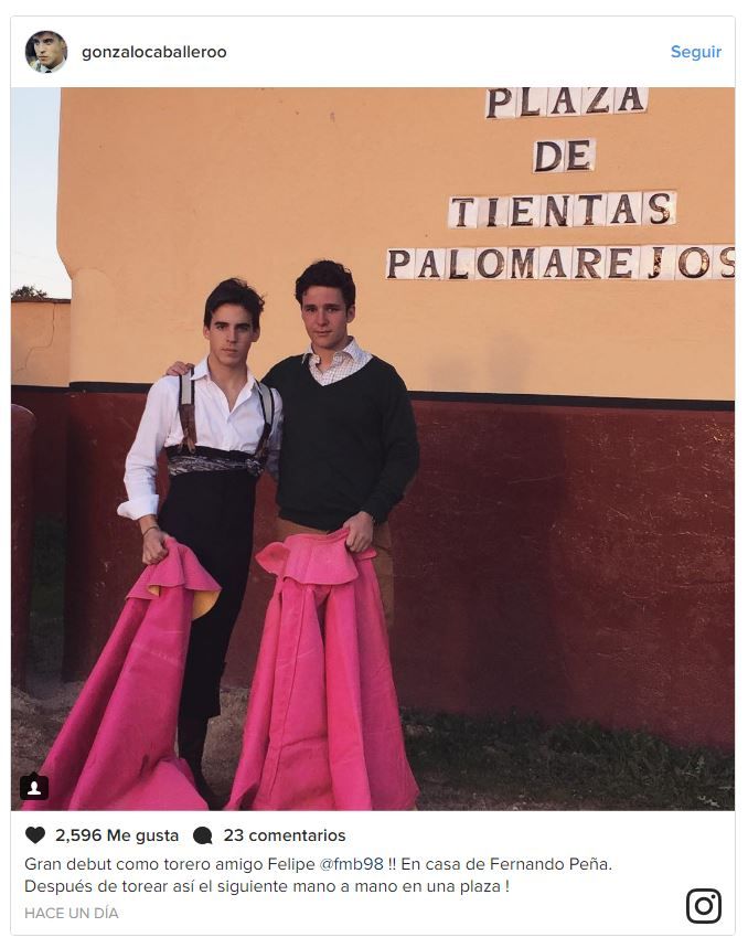 Felipe de Marichalar da un paso más en su pasión por la tauromaquia