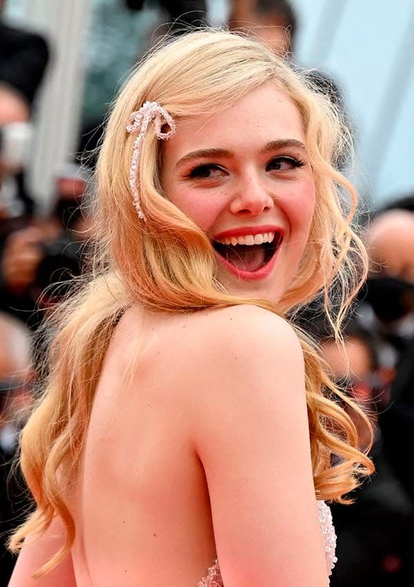 Elle Fanning en la alfombra roja del festival de Cannes 2022