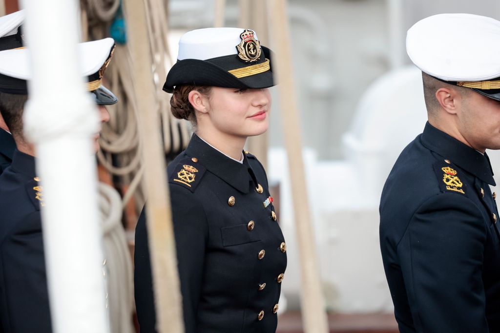 Princesa Leonor embarca en el Juan Sebastian Elcano