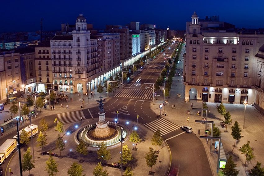 zaragoza-Vista-Nocturna-paseo-Independencia