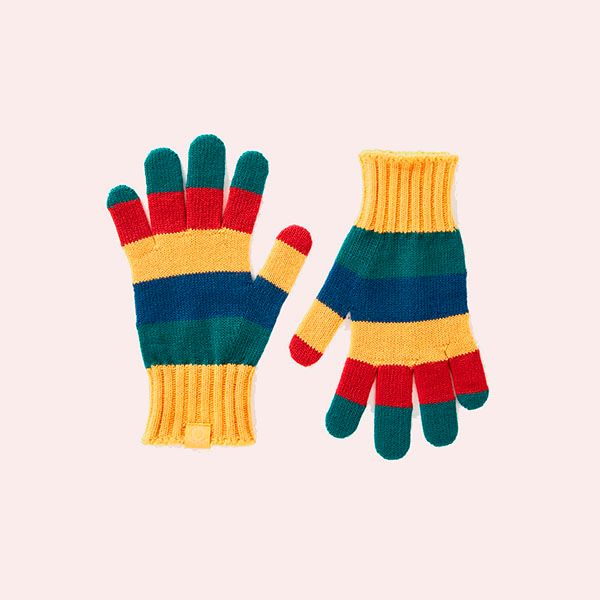 Guantes de Punto con Rayas de Benetton