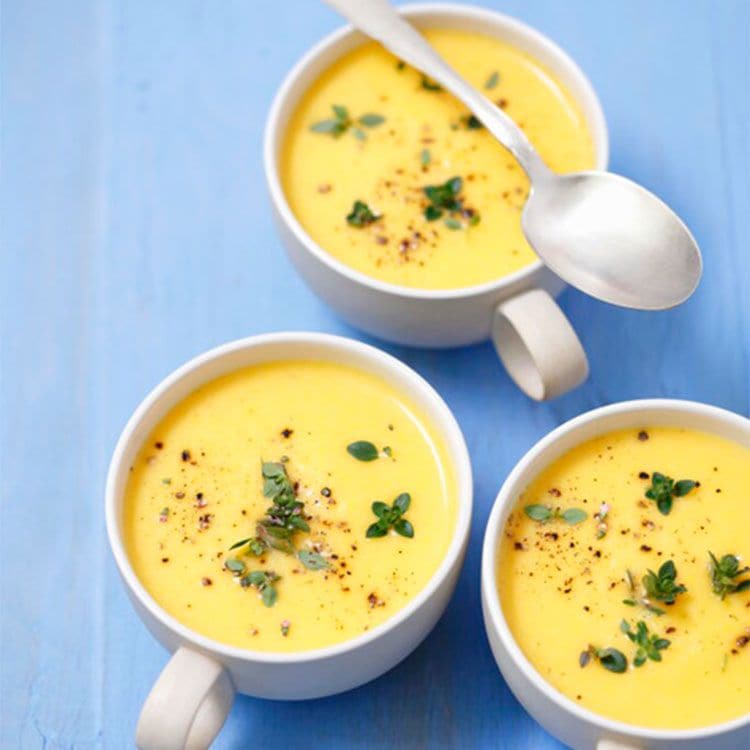 Crema de coliflor y zanahoria al jengibre