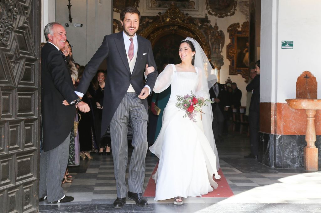 Ana Cristina Portillo y Santiago Camacho en la boda de Carlos Camacho Rodríguez y Miriam Gálvez Rodríguez-Vizcaíno 